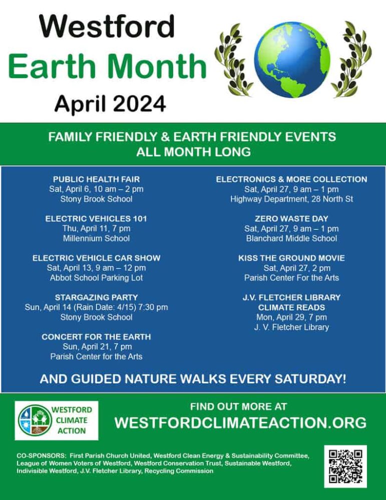 Westford Climate Action Events - Earth Month 2024